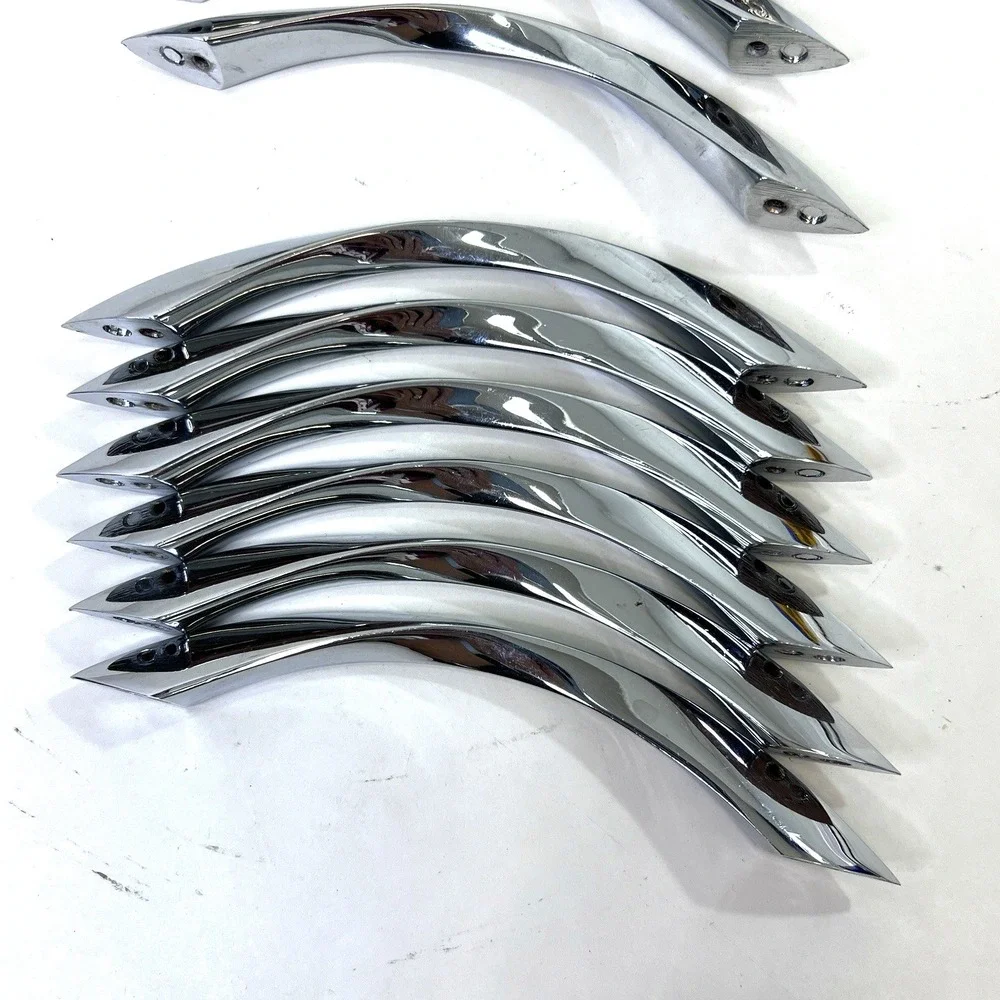 12 Pack Brushed Nickel Cabinet Pulls 5 Inch Arch Twisted Silver Drawer Handles